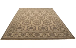 Cream Floral Transitional 8X10 Oriental Rug