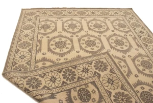 Cream Floral Transitional 8X10 Oriental Rug