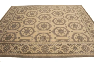 Cream Floral Transitional 8X10 Oriental Rug