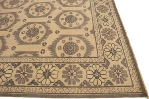 Cream Floral Transitional 8X10 Oriental Rug