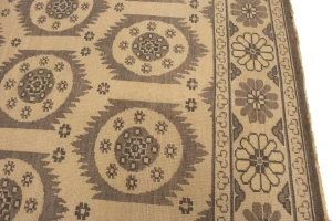 Cream Floral Transitional 8X10 Oriental Rug