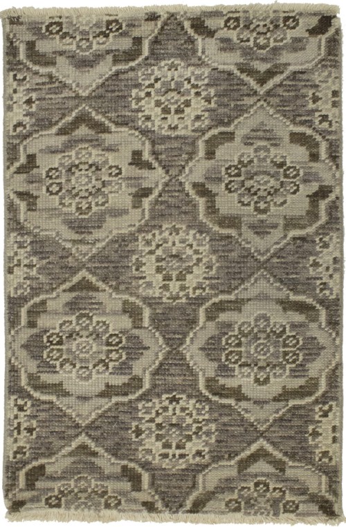 Brown Floral Modern 2X3 Transitional Oriental Rug