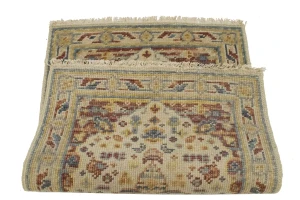 Cream Floral Heriz Serapi 2X3 Transitional Oriental Rug