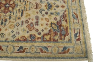 Cream Floral Heriz Serapi 2X3 Transitional Oriental Rug