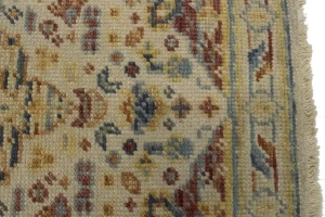 Cream Floral Heriz Serapi 2X3 Transitional Oriental Rug