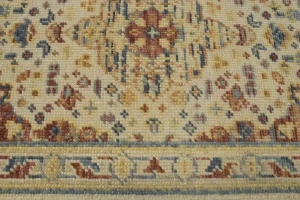 Cream Floral Heriz Serapi 2X3 Transitional Oriental Rug