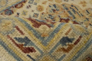 Cream Floral Heriz Serapi 2X3 Transitional Oriental Rug
