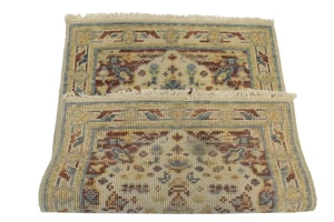 Cream Floral Heriz Serapi 2X3 Transitional Oriental Rug