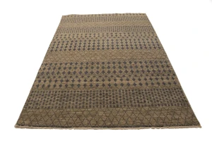 Beige & Gray Transitional Floral 6X9 Oriental Rug