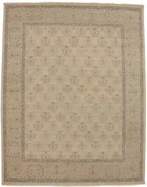 Beige Floral Transitional 8X10 Oriental Rug