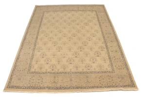 Beige Floral Transitional 8X10 Oriental Rug