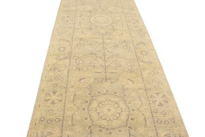 Green Floral Transitional 2'4X9'9 Oriental Runner Rug