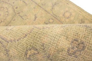Green Floral Transitional 2'4X9'9 Oriental Runner Rug