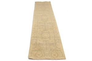 Green Floral Transitional 2'4X9'9 Oriental Runner Rug