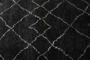 Charcoal Geometric Modern 3X8 Moroccan Style Oriental Runner Rug