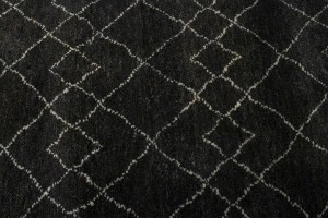 Charcoal Geometric Modern 3X8 Moroccan Style Oriental Runner Rug