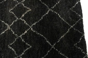 Charcoal Geometric Modern 3X8 Moroccan Style Oriental Runner Rug