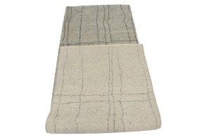 Cream Geometric Modern 3X8 Moroccan Style Oriental Runner Rug