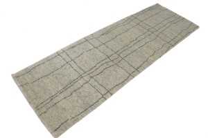 Cream Geometric Modern 3X8 Moroccan Style Oriental Runner Rug