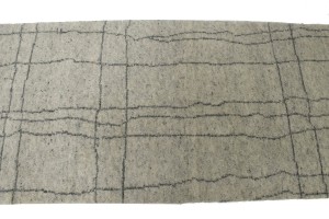 Cream Geometric Modern 3X8 Moroccan Style Oriental Runner Rug