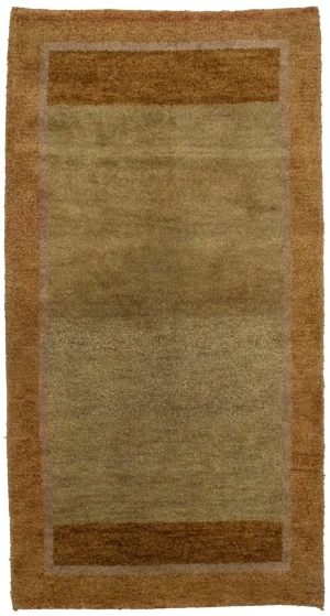 Beige & Rust Tribal 2'5X4'6 Indo-Gabbeh Oriental Rug