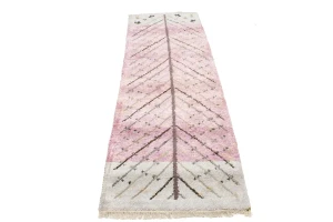 Pink Ivory Tribal 3X8 Indo-Gabbeh Oriental Runner Rug