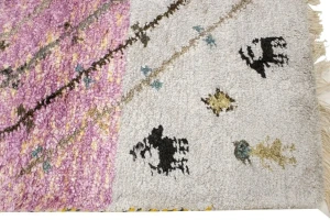 Pink Ivory Tribal 3X8 Indo-Gabbeh Oriental Runner Rug