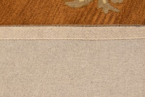 Rust Orange Floral Modern 10X13 Oriental Hand-Tufted Rug