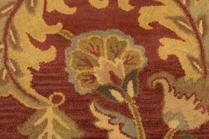 Red Floral Modern 10X13 Oriental Hand-Tufted Rug