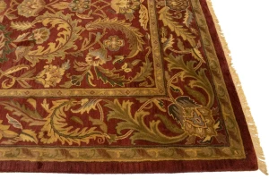 Red Floral Modern 10X13 Oriental Hand-Tufted Rug