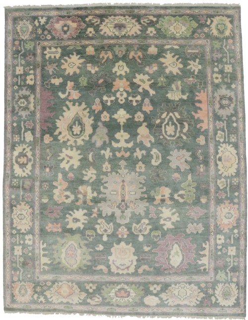 Floral Colorfast 8X10 Oushak Chobi Oriental Rug