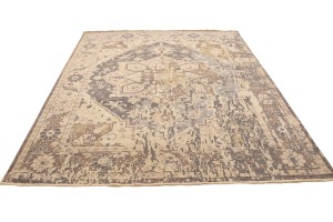 Floral Heriz Serapi 8X10 Transitional Oriental Rug