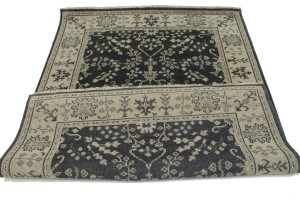 Charcoal Transitional Floral 5X7 Oriental Rug
