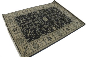Charcoal Transitional Floral 5X7 Oriental Rug