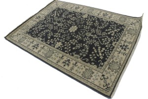 Charcoal Transitional Floral 5X7 Oriental Rug