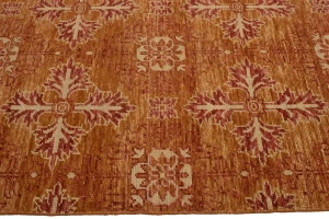 Rust Orange Transitional Floral 6X9 Oriental Rug