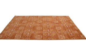 Rust Orange Transitional Floral 6X9 Oriental Rug