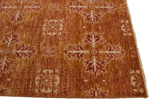 Rust Orange Transitional Floral 6X9 Oriental Rug