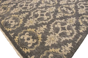 Brownish Gray Transitional Floral 8X10 Oriental Rug