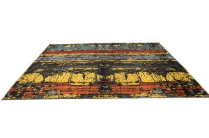 Multicolored Abstract 8'5X9'9 Modern Rug