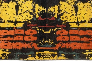 Multicolored Abstract 8'5X9'9 Modern Rug