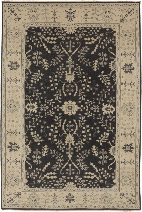 Charcoal Transitional Floral 6X9 Oriental Rug