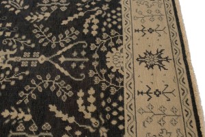 Charcoal Transitional Floral 6X9 Oriental Rug