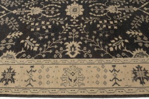 Charcoal Transitional Floral 6X9 Oriental Rug