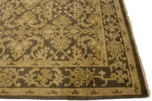 Dark Brown Transitional Floral 6X9 Oriental Rug