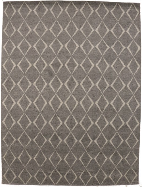 Gray Geometric Modern 9X12 Moroccan Style Oriental Rug