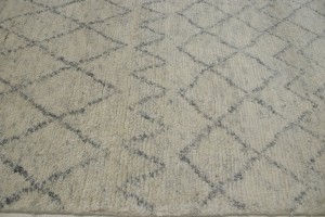 Cream Geometric Modern 8X10 Moroccan Style Oriental Rug