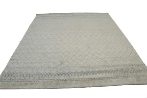 Cream Geometric Modern 8X10 Moroccan Style Oriental Rug