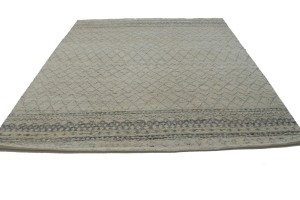 Cream Geometric Modern 8X10 Moroccan Style Oriental Rug
