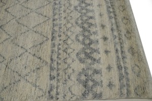 Cream Geometric Modern 8X10 Moroccan Style Oriental Rug